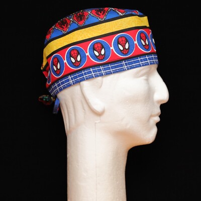 Small Spiderman Face All Over theme Scrub Hat