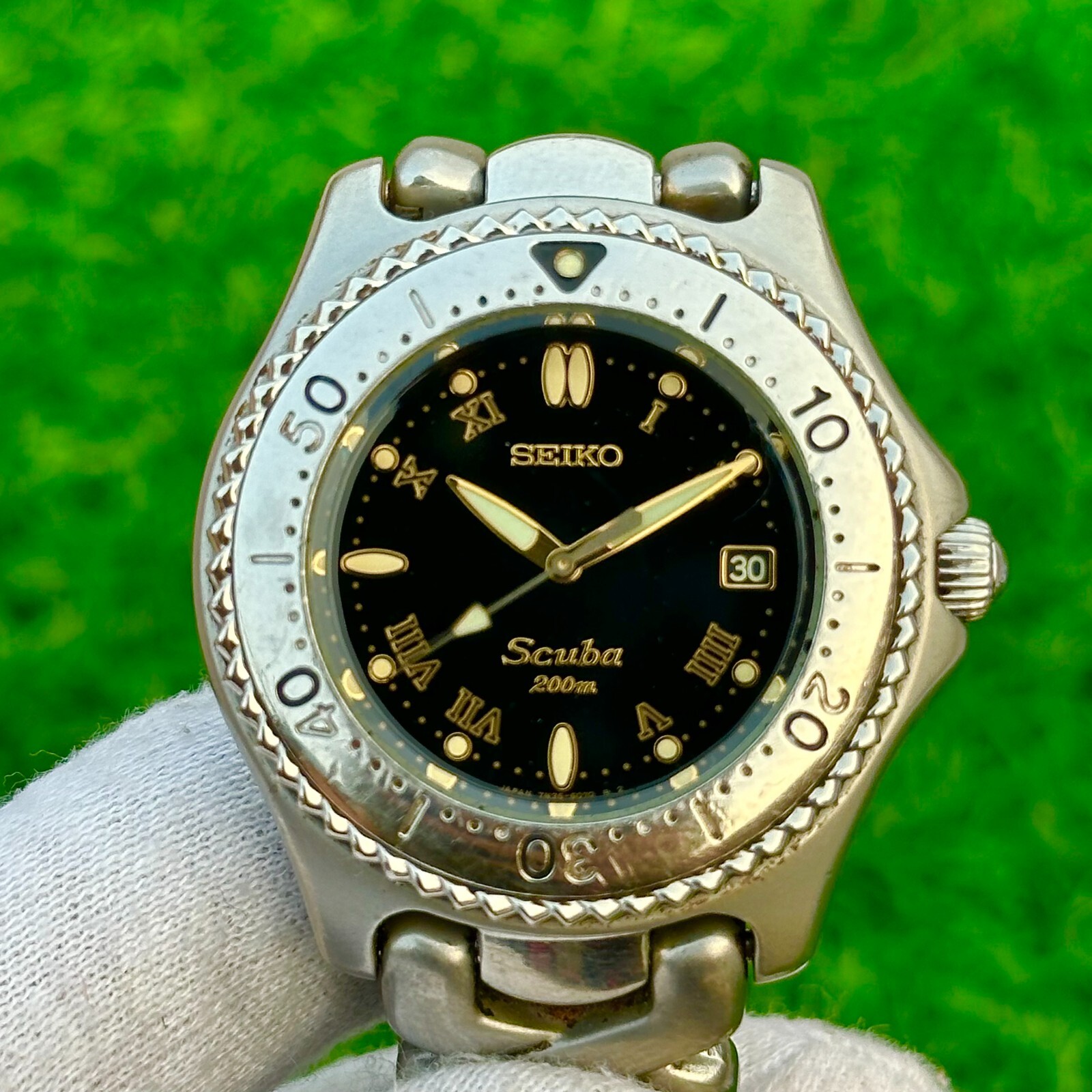SEIKO ダイバーズウォッチ スキューバ200 7N35-600A Rare Vintage Seiko Scuba 7N35-600A Men's Diver Sports Watch