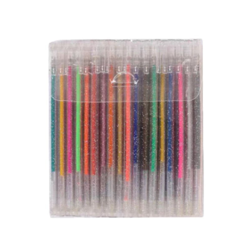 GLITTER GLUE GEL PENS ART CRAFT SPARKLY COLOURED MARKERS CHILDREN (Pack Of 24/36