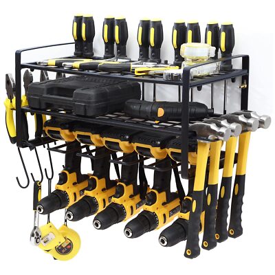 NALAWEKER Power Tool Organizer Drill Holder Wall Mount Storage Rack Cordless ...