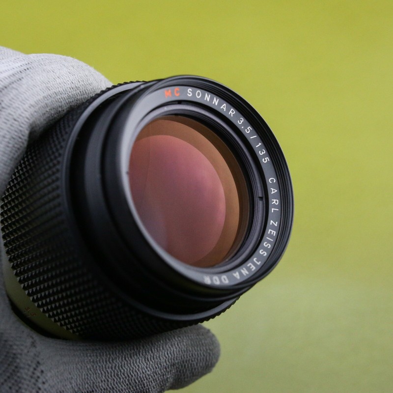 M42, SONNAR 3.5 / 135 red MC, nice condition, Carl Zeiss Jena