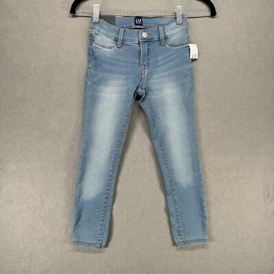 Gap Kids Jeans Girls Size 7 Blue Jegging Ankle High Stretch Adjustable Waist NEW