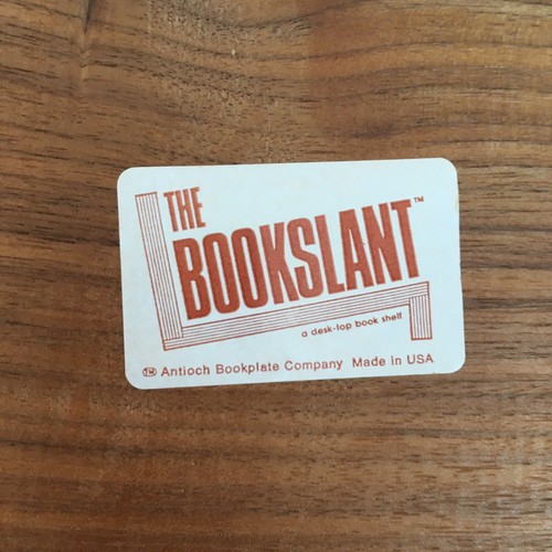 Vintage Office Mid Century Modern MCM Book Shelf Desktop Tabletop bookslant