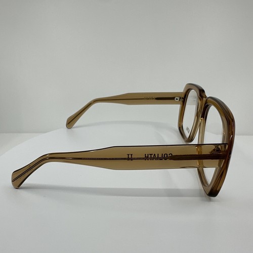 Pre-owned Goliath Ii Eyeglasses Ultra  2 C. Translucent Honey 62-20mm Holland In Clear Demo Lenses