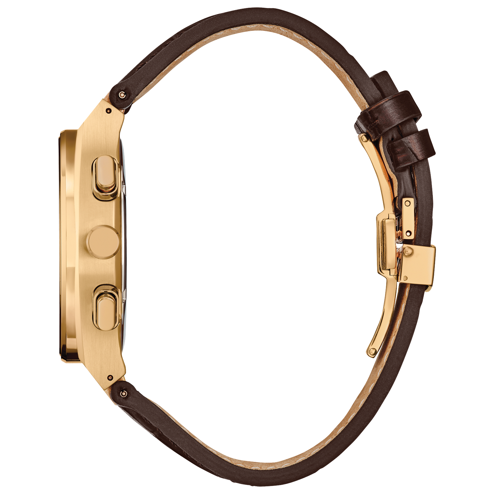 Citizen Men's Quartz Chronograph Luminous Brown Leather Watch 43 MM CA4583-01E