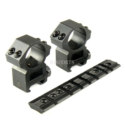 1 Pair Medium PROFILE 25.4MM RINGS + RUGER 1022 10/22 BASE SCOPE MOUNT