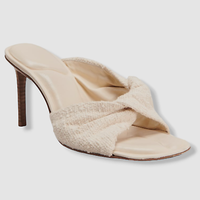 789 Jacquemus Women s Beige Les Mules Bagnu Twisted Heel Shoe