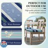 Wellsin Outdoor Chair Cushions for Patio Furniture - Outdoor Cushions for Chairs - Water Resistant Patio Chair Cushions Set of 4, 18.5