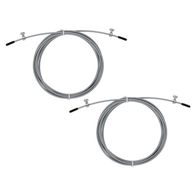 2Pcs 10Ft Speed Jump Rope Replacement Cable Professional Skipping Rope Grey