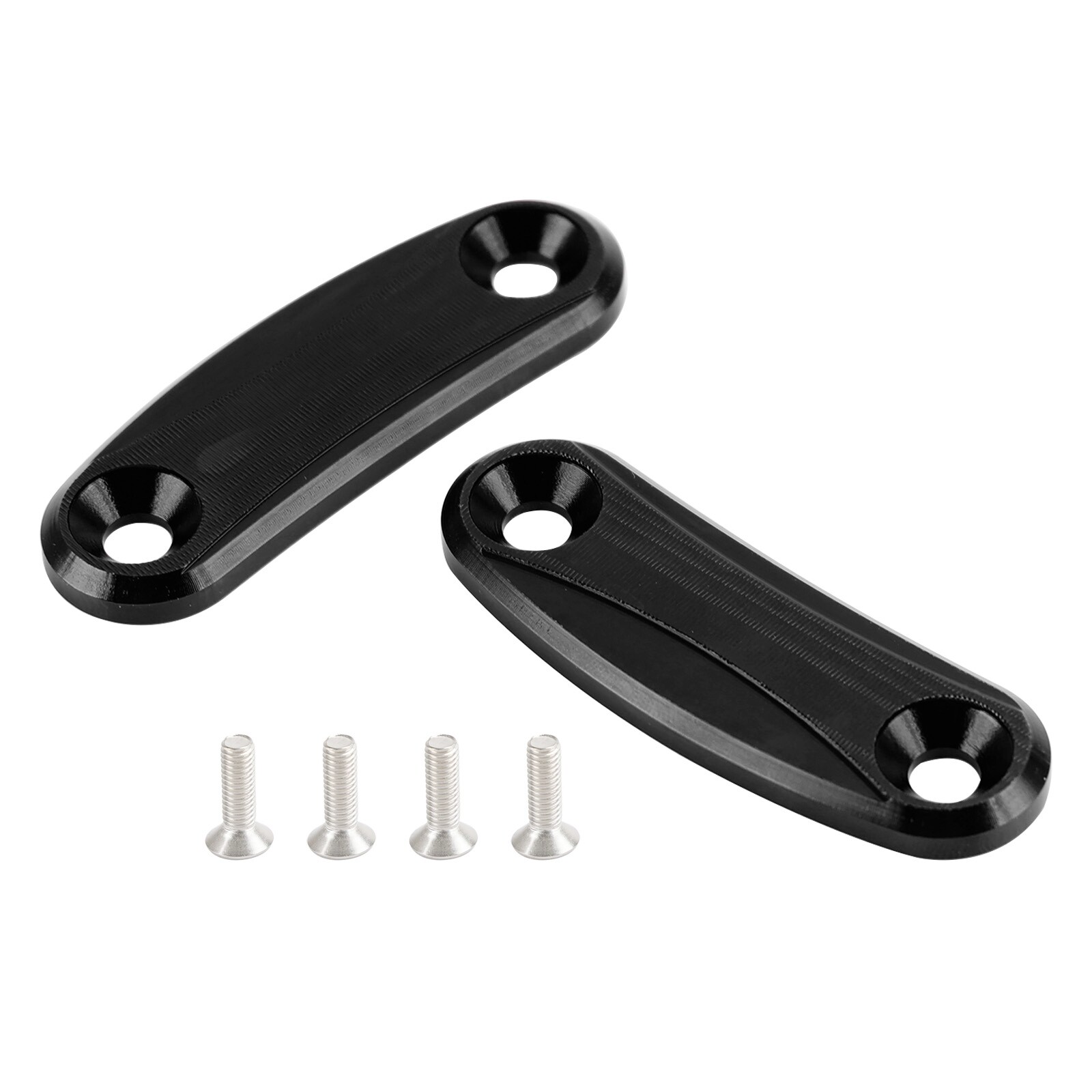 【J】RUNWALK Red mirror delete blanking block off plates fits Kawasaki ZX