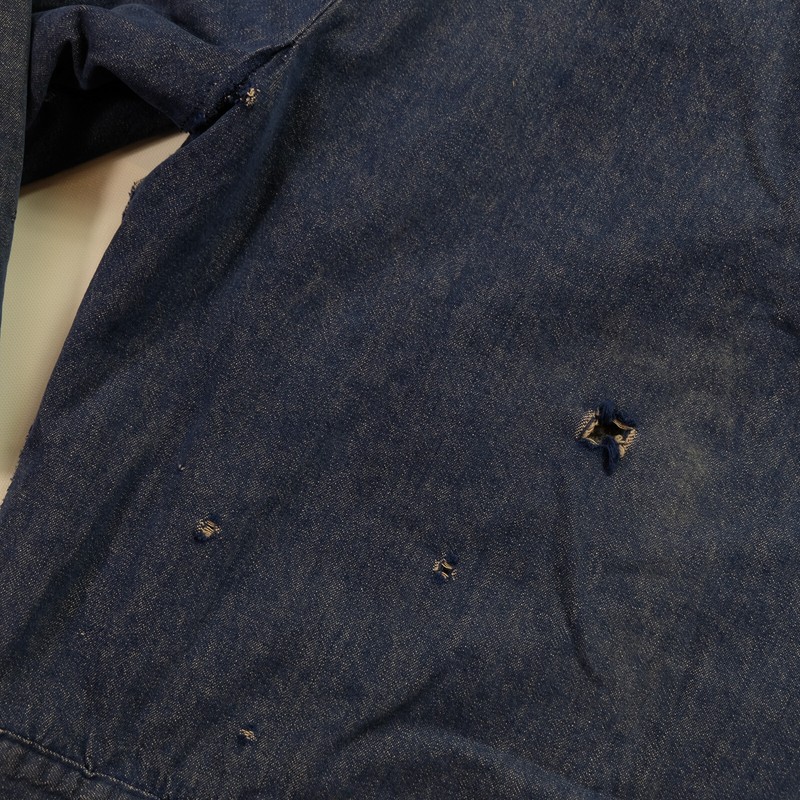 Rare VTG WRANGLER Workwear Blanket Lined Denim Jean Chore Jacket 60s 70s Blue 46