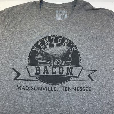NEW BENTON'S BACON Madisonville Tennessee TEE T SHIRT Sz Mens XL Pig Pork 