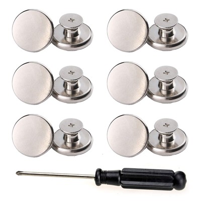 ICEYLI 17mm Replacement Jeans Buttons, 12 Sets Perfect Fit Instant Adjustable...