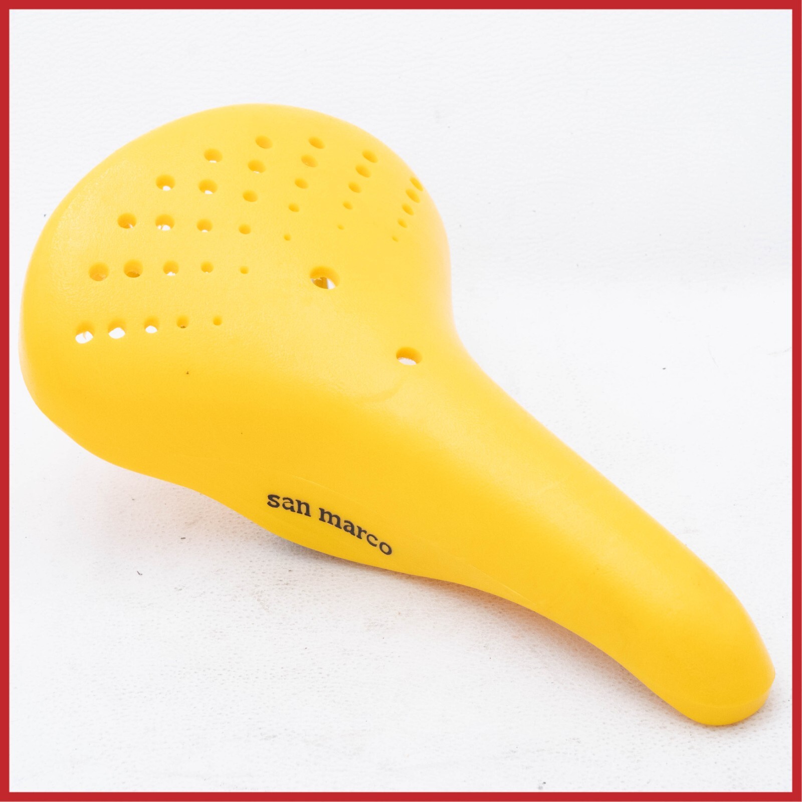 NOS SAN MARCO BMX YELLOW PLASTIC OLD SCHOOL VINTAGE SADDLE