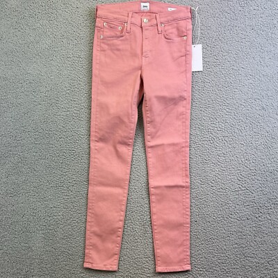 Edwin Womens Jeans Pixie Mid Rise Skinny Size 25 Petal Pastel Pink25x26