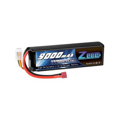 Zeee 11.1V 3S Lipo Battery 100C 9000mAh Deans Connector Soft Case Battery wit...