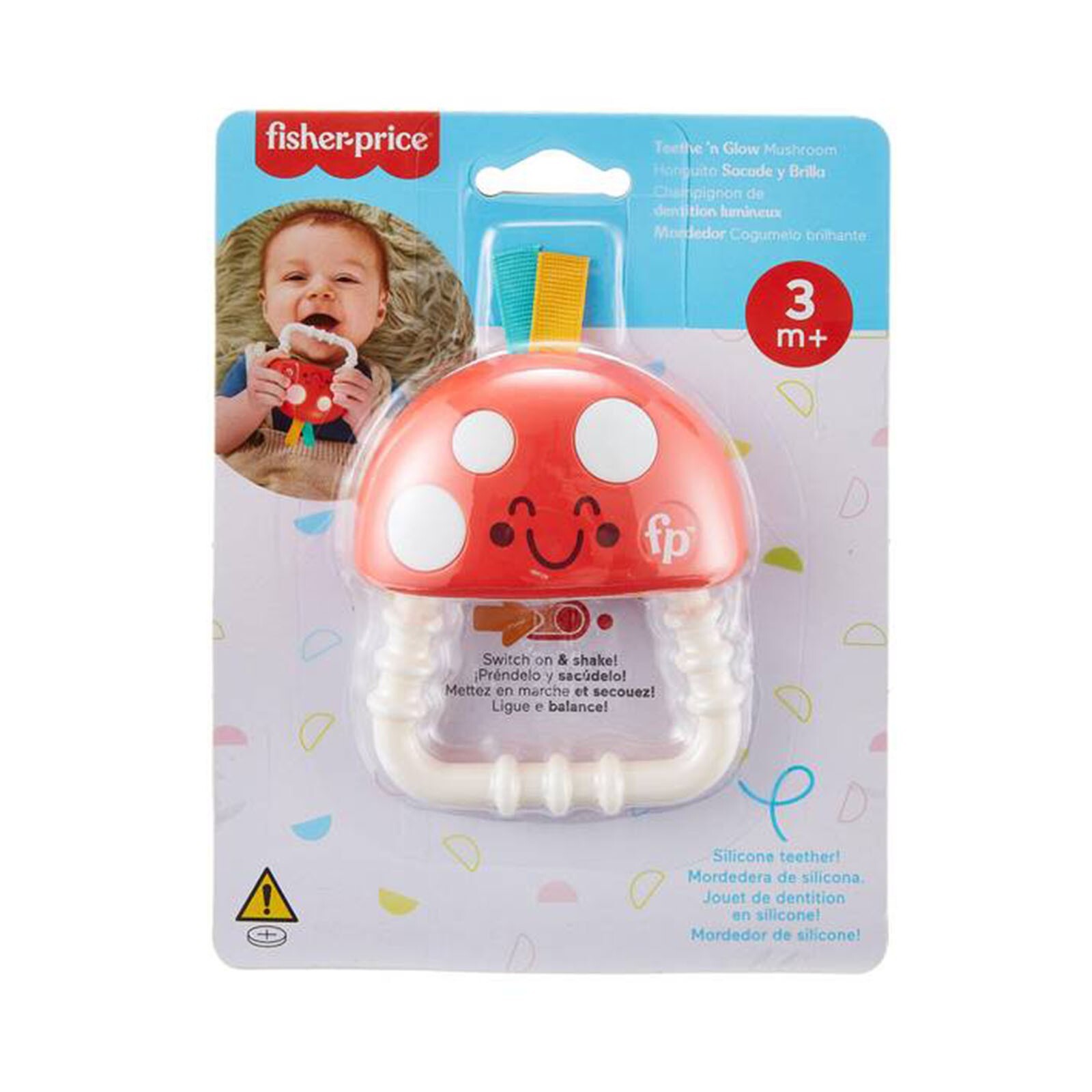 Игрушка-прорезыватель Fisher Price Teethe N Glow Mushroom НОВАЯ В НАЛИЧИИ для детей И младенцев