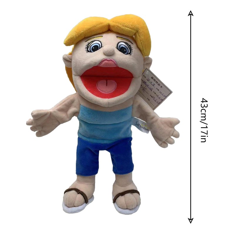 Jeffy Hand Puppet Cartoon Plush Toy Stuffed Doll Soft Figurine Kids Baby Gifts-