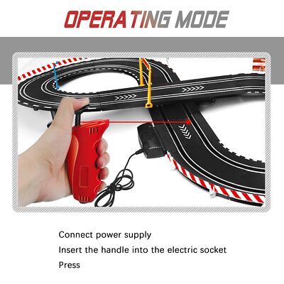 Slot Car Race Track Set Electric Powered Race Track Dual Racing Car Track Set