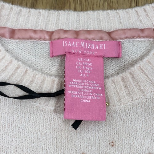 Isaac Mizrahi Kids Sweater Small Pink Shine Sequin Long Sleeve NWT Gift Tag