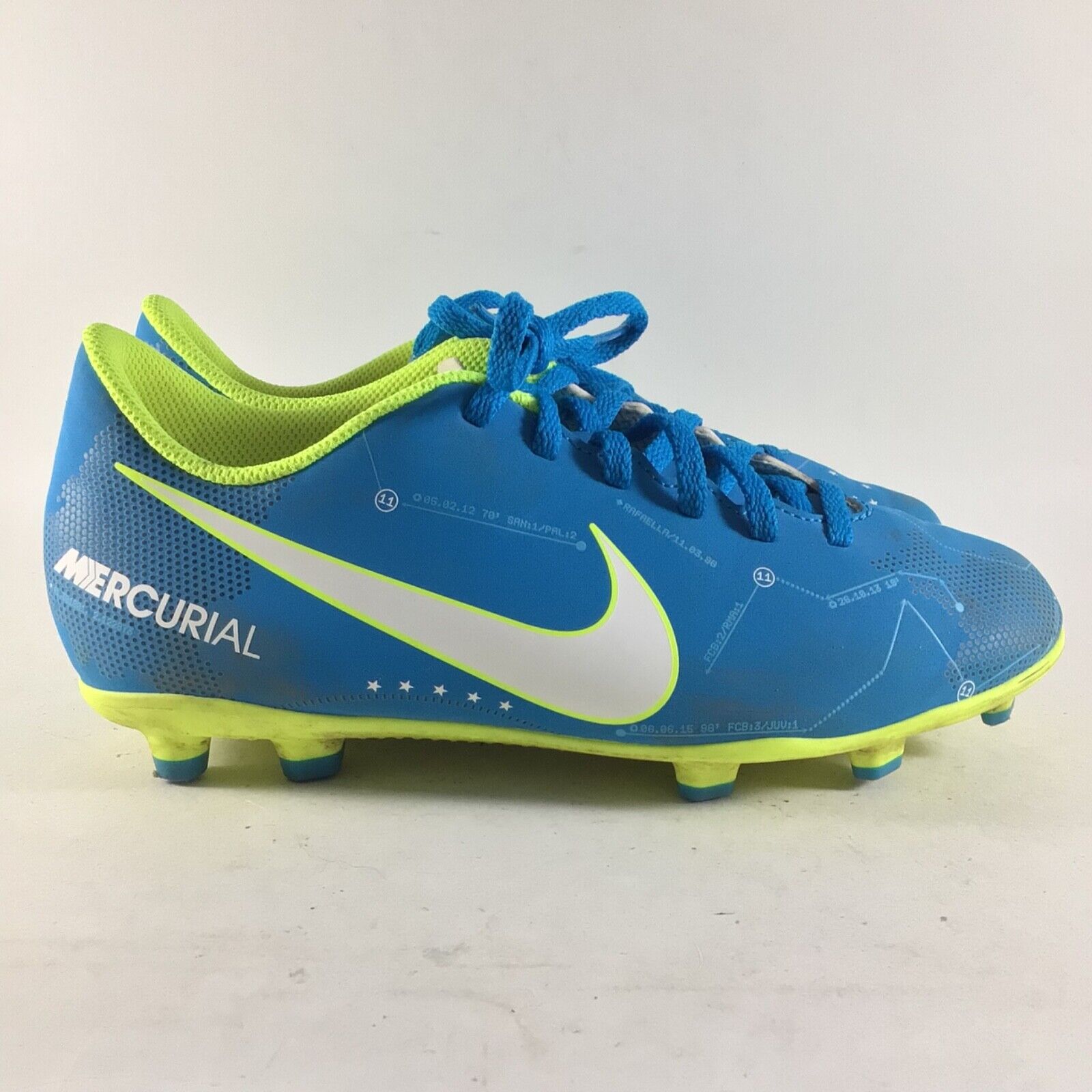 Nike Neymar JR Mercurial Vortex III soccer cleats blue size Nike Neymar JR Mercurial Vortex III soccer cleats blue size