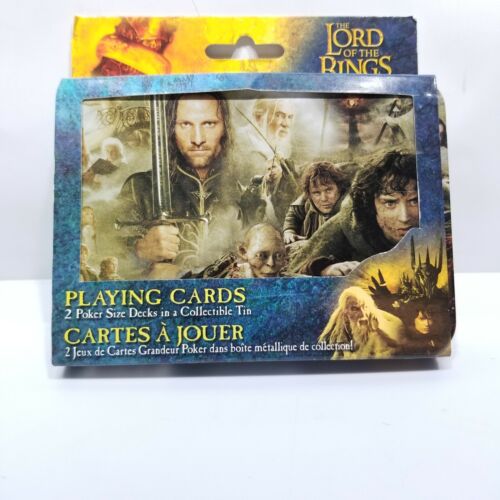 FJ Lord of the Rings Double Deck of Playing Cards in Collectors Tin, 2 Decks