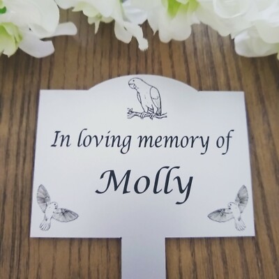 Personalised Pet Memorial Plaque Cat Dog Etc Stake Grave marker Garden Memorial 
