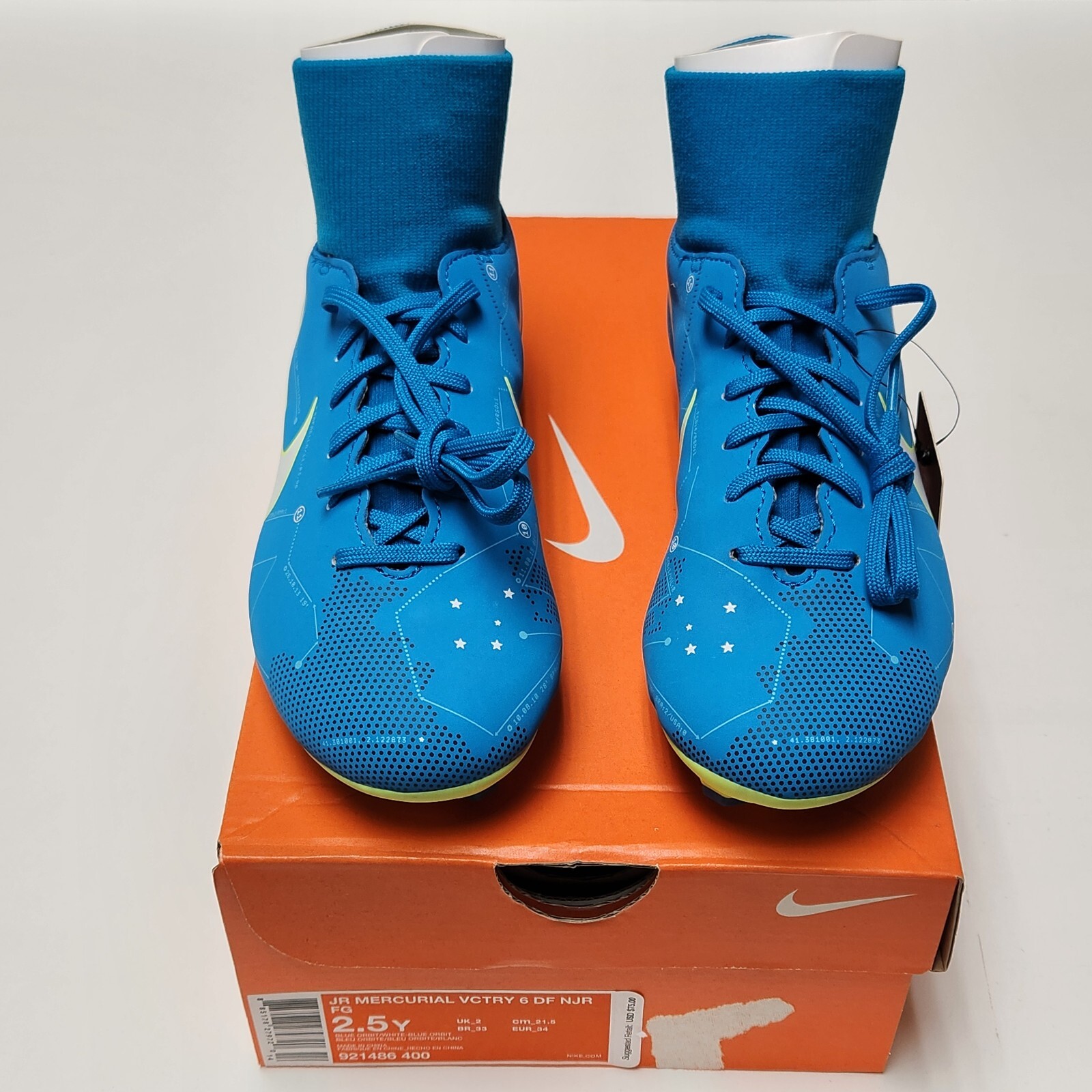 Nike Jr. Mercurial Victory 6 DF NJR Kids Soccer Shoes Blue