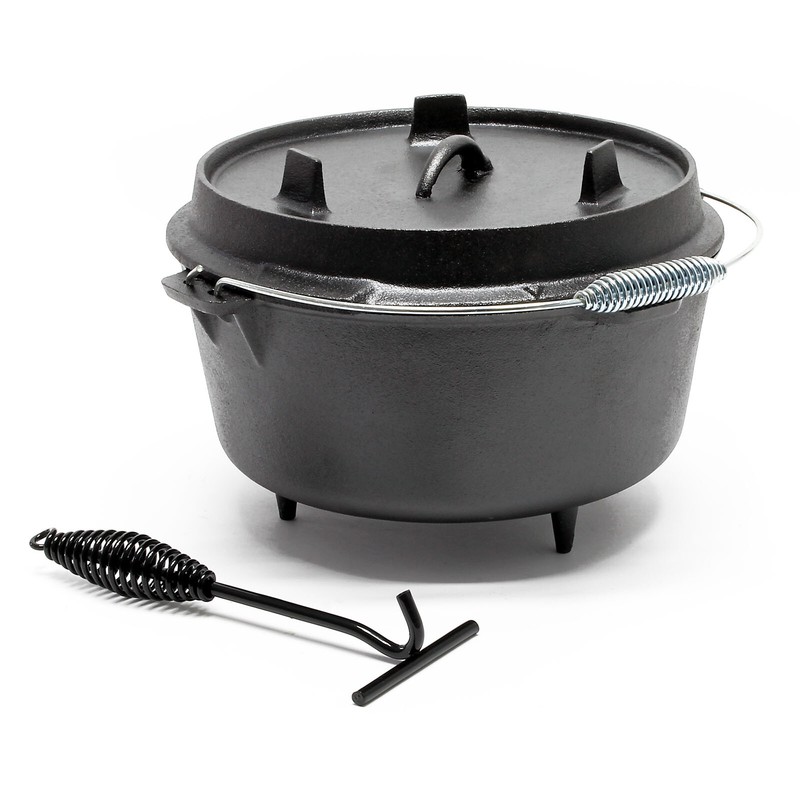 Dutch Oven Kochtopf Gusseisen Feuertopf Camping Verschiedene AusfÃ¼Hrungen