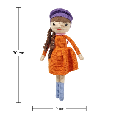 Handcrafted Amigurumi Dolls in Orange for Babies and Toddlers | Soft and Cuddly
