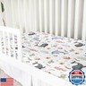Boho Sea Animals Baby Crib Fitted Sheet 52''x28'' Whale Dolphin Jellyfish Sea Horse Turtle Fish Coral Snug Fitted Crib Mattress Cover for Boy Girl Soft Bed Sheets for Standard Crib Toddler Mattress