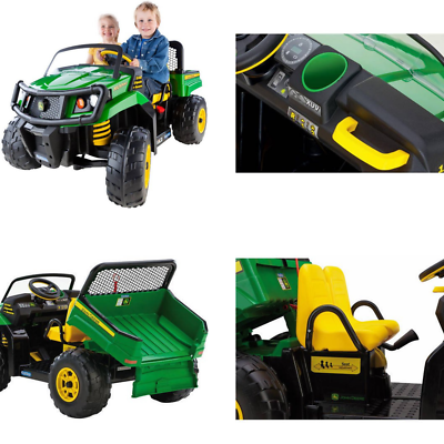 Tractor Electrico John Deere De 12V Recargable Con Asiento Ajustable Para  Niños