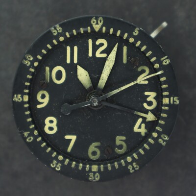 Vintage Waltham Mechanical Chronograph Aircraft Clock Movement A13A for Parts