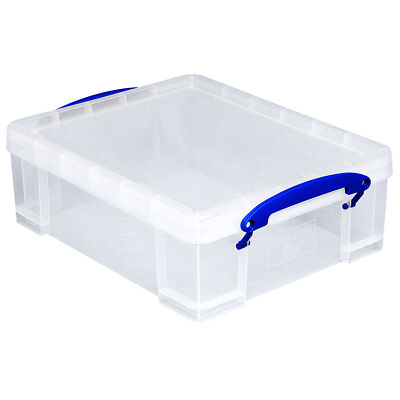 Really Useful Box 8.1L Plastic Storage Container w/Snap Lid & Clip Lock Handle