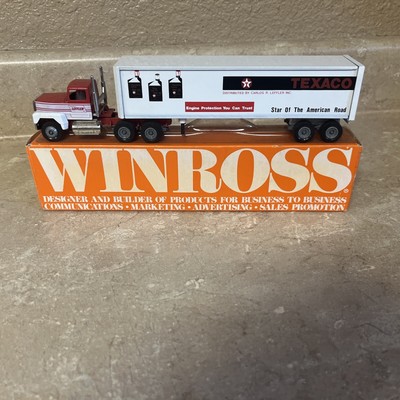 WINROSS LEFFLER TEXACO TRACTOR TRAILER TRUCK 1/64 SCALE