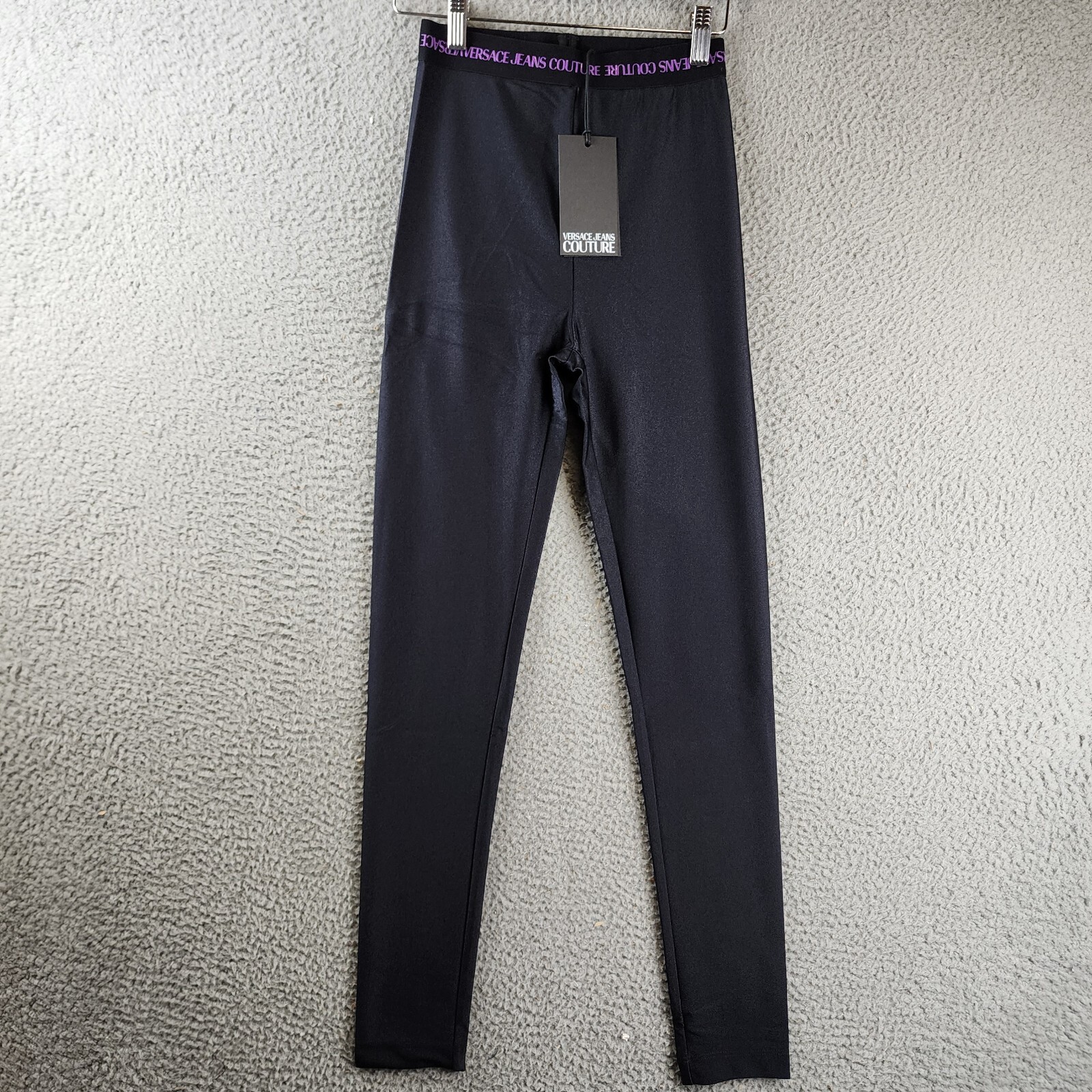 Versace Jeans Couture Logo Band Leggings Women's 2 Black