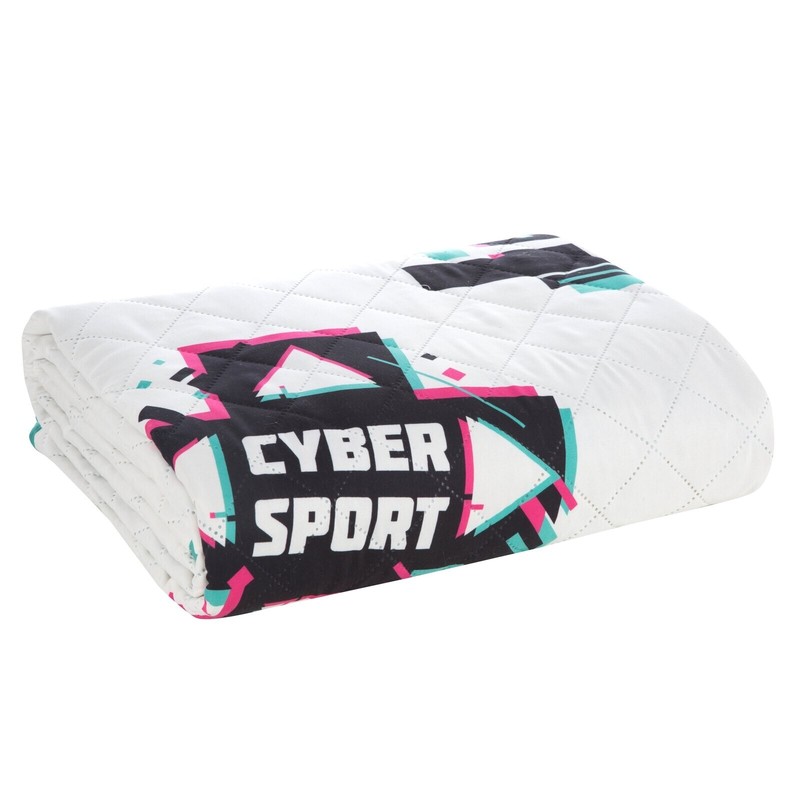 Tagesdecke BettÃ¼Berwurf 170x210 Cm Pro Gamer WeiÃ GrÃ¼N Schwarz Bettdecke Modern