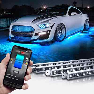 LED Underglow Bluetooth Enabled Lighting Kit  OPT7 AURA PRO All-Color UNDERCAR