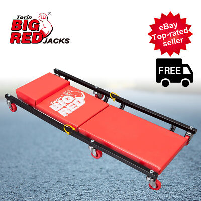 BIG RED Torin Rolling Garage/Shop Creeper 36'' Car Headrest 6-Casters, AR 7565B