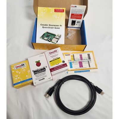 Canakit Raspberry Pi 3 Complete Starter Kit 16 Gb Clear Case NEW