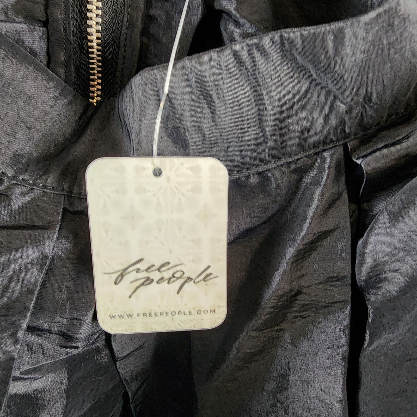 Free People Emilia Full Skirt Women's XS Black Pleated Waist Back Zipper Closure - Picture 10 of 15