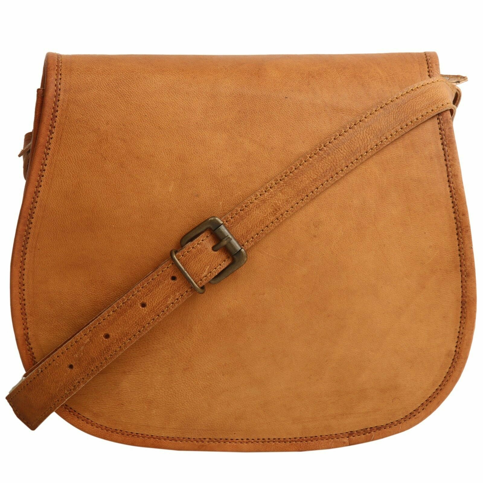 New Women Vintage Brown Hipster Leather Messenger Cross Body