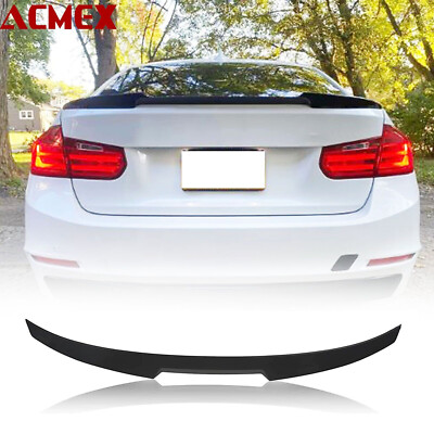 Rear Trunk Spoiler M4 Style For BMW F30 3 Series Sedan M3 F80 12-19 Matte Black