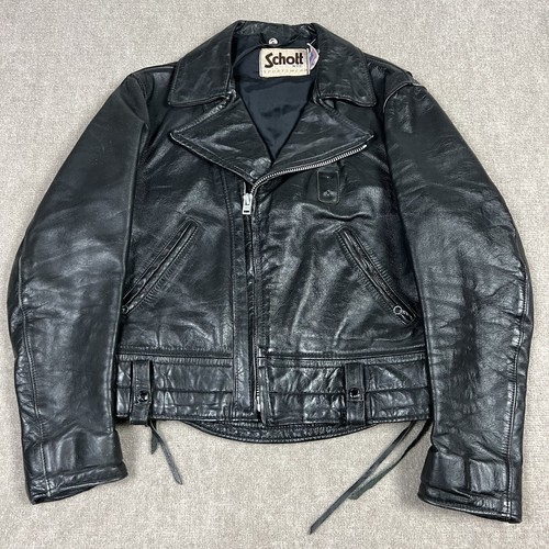 【vintage】schott jacket ideal zip white L Old School Vintage Style OG Lowrider Derby White Jacket