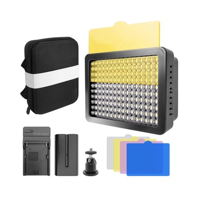 LimoStudio 160 LED Video Light for Digital DSLR Camera, Camcorder, High Brigh...