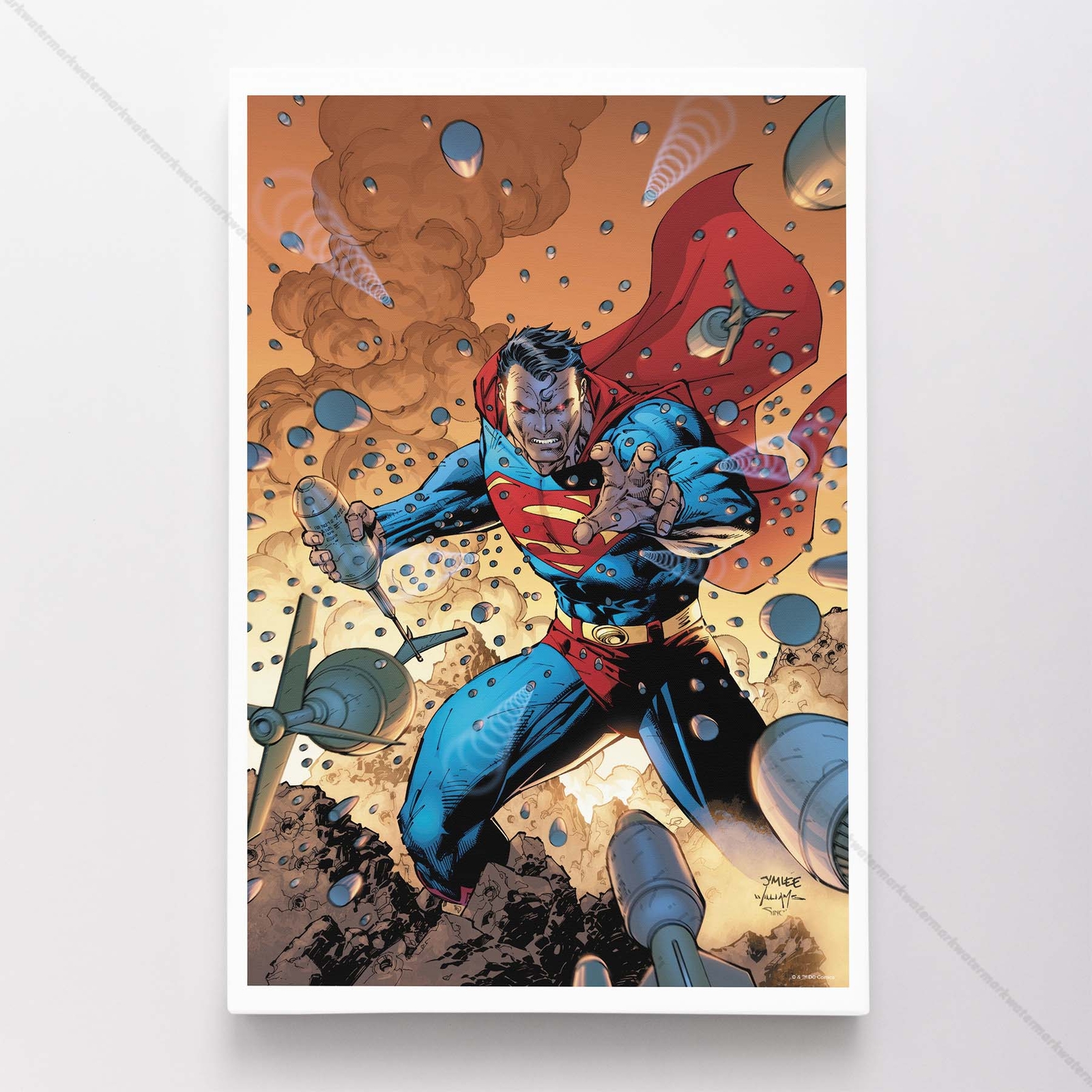 Superman Poster Canvas DC Comic Book Cover Justice League Art Print #3147