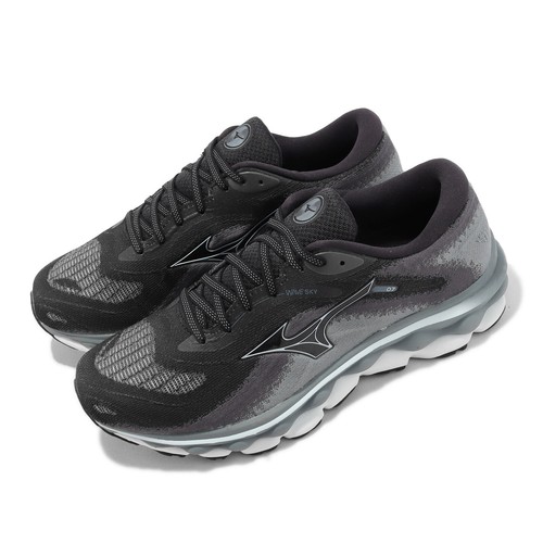 

Mizuno Wave Sky 7 Super Wide черные серые мужские шоссейные кроссовки J1GC2311-02, Черный, Wave Sky 7 Super Wide