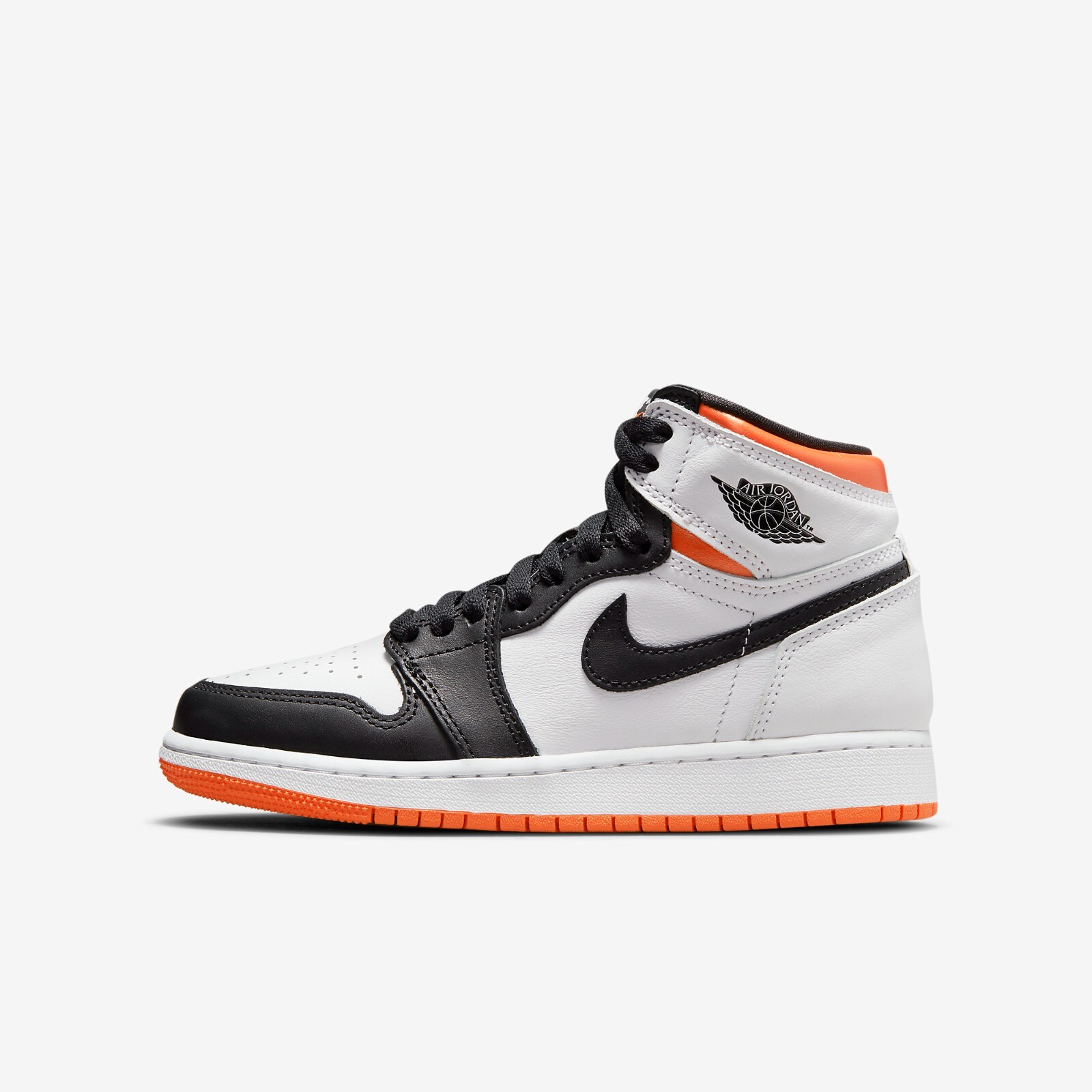 

Кроссовки Nike Air Jordan 1 Retro High OG Electro Orange GS 575441-180, White/electro orange-black, Air Jordan 1