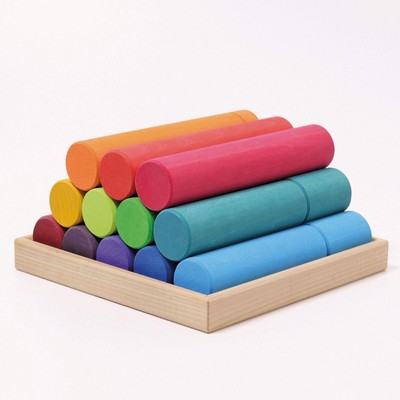 Grimm's Spiel und Holz Design Large Rainbow Construction Rollers