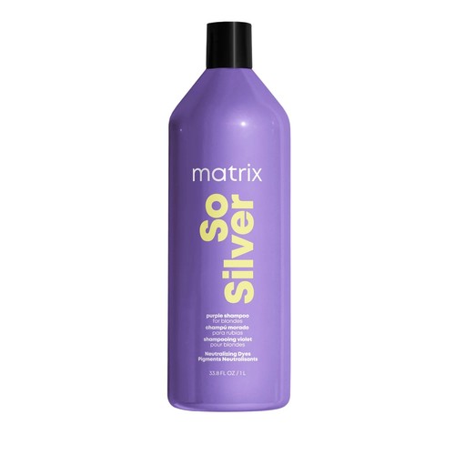 MATRIX SO SILVER PURPLE SHAMPOO FOR BLONDES 33.8 OZ / 1L